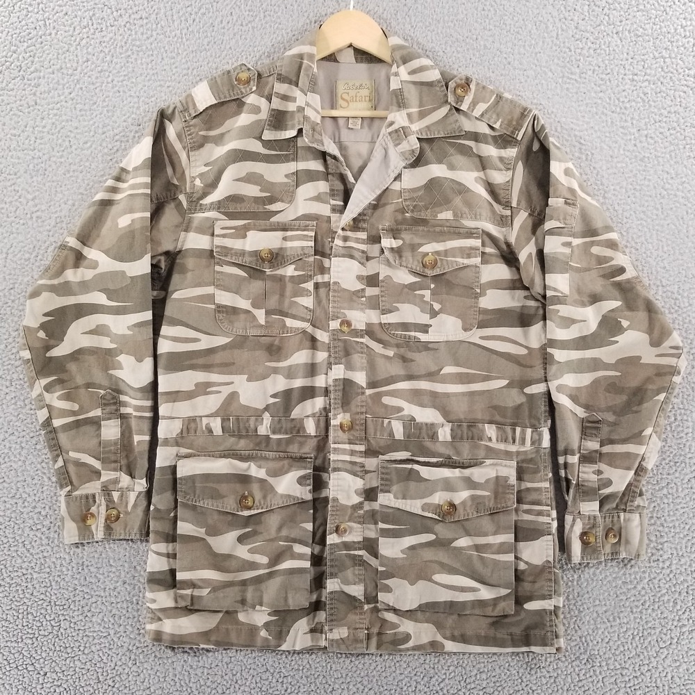 Cabela's Jacket Mens Medium Camo Utility Bush Expedition Safari Series Field